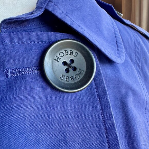 Hobbs London Dusty Blue Trench Coat - Picture 4 of 9